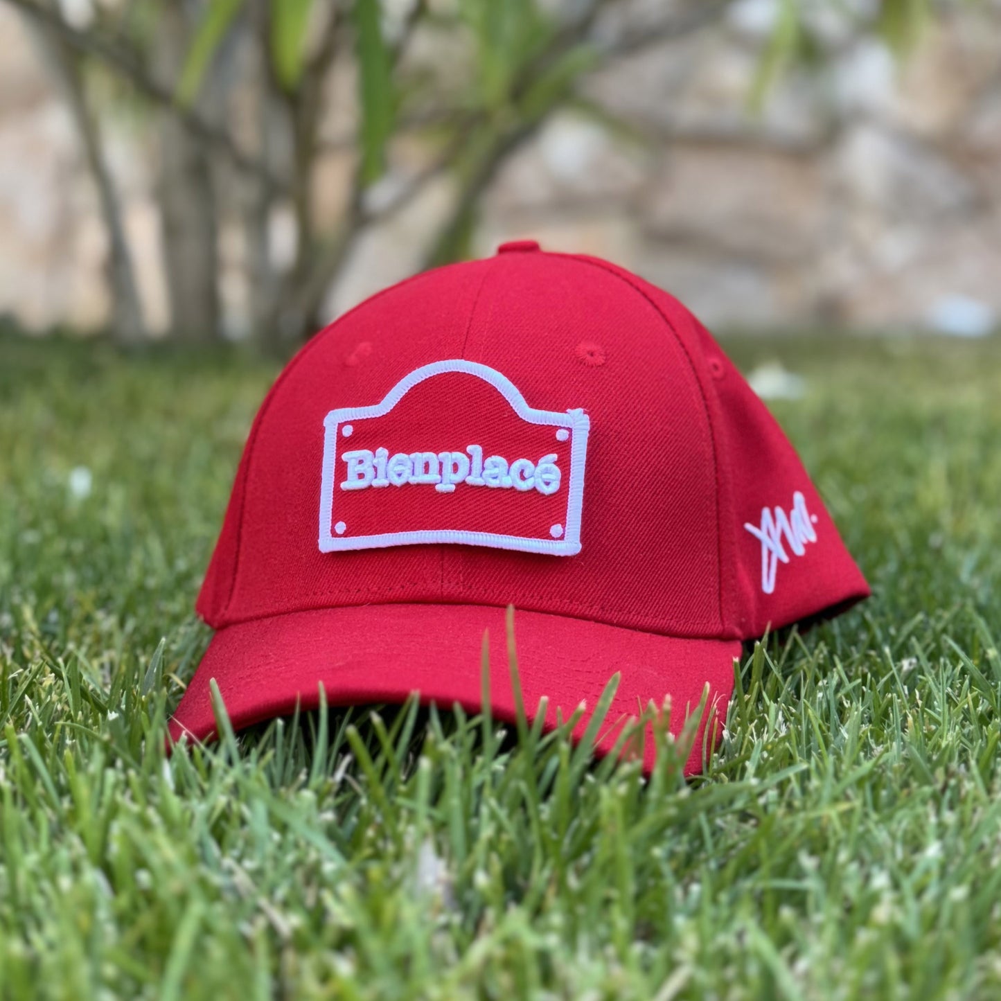 Casquette Bienplacé logo à Scratch rouge