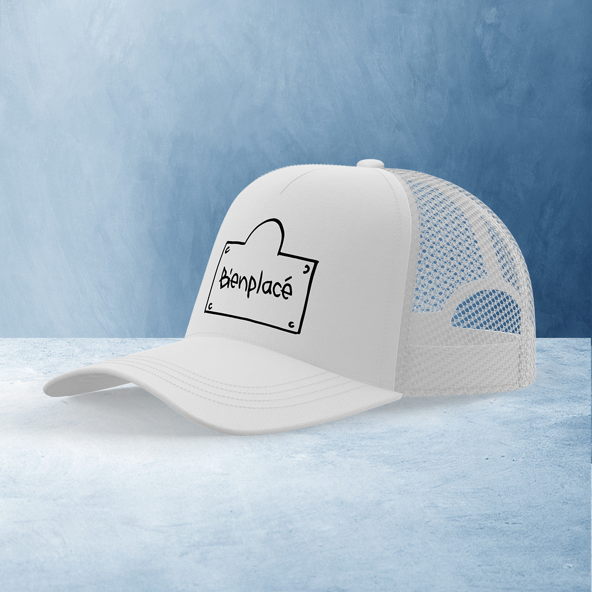 Casquette Trucker Bienplacé Blanche