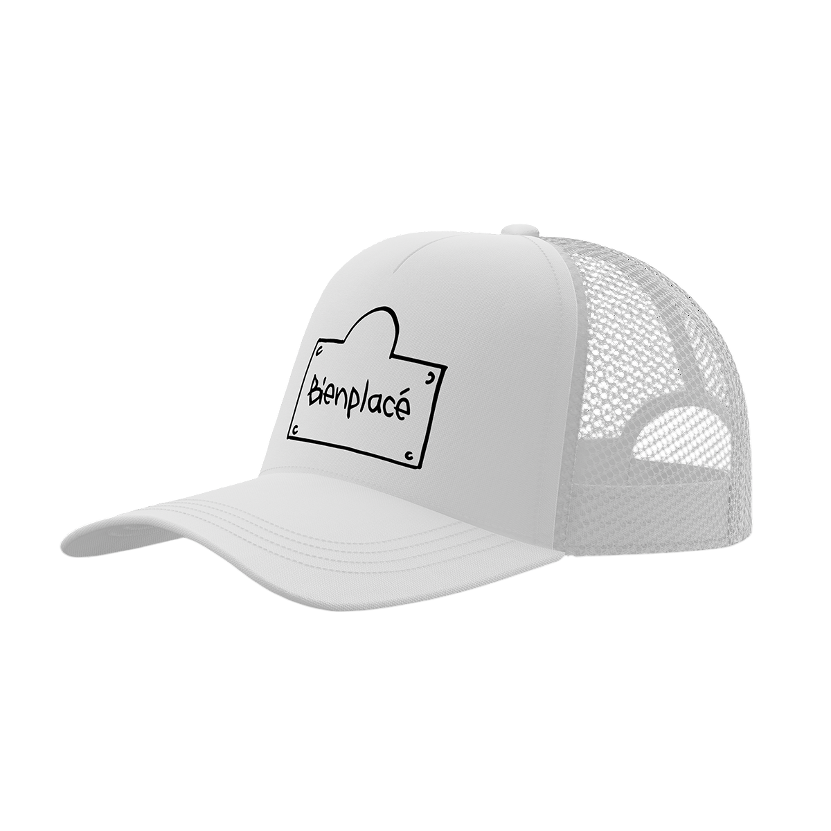 Casquette Trucker Bienplacé Blanche