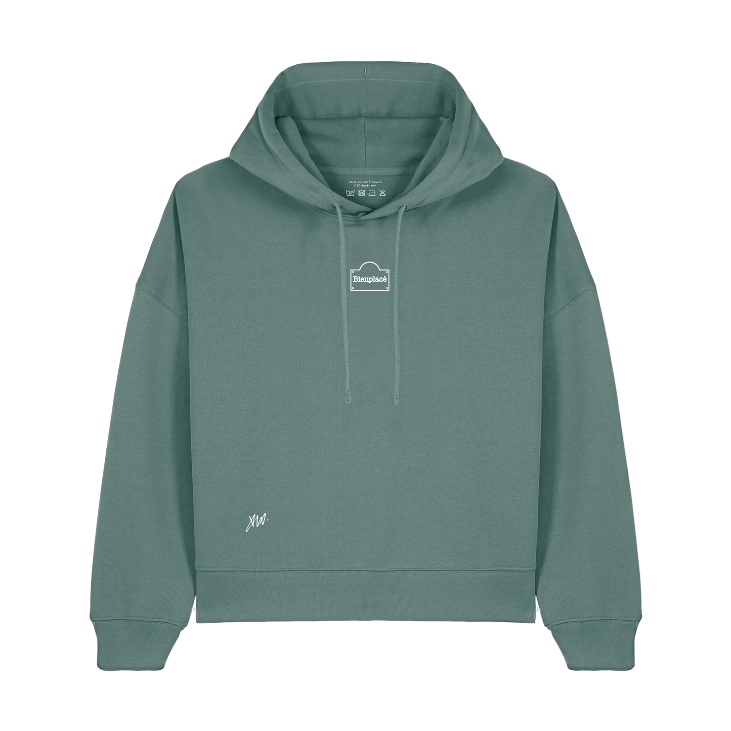 Hoodie Bienplacé Monochrome plexus Vert
