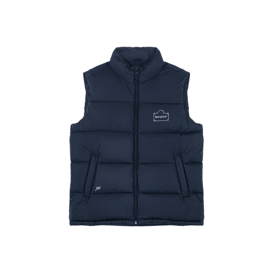 Doudoune puffer sans manche Bienplacé Monochrome coeur Navy