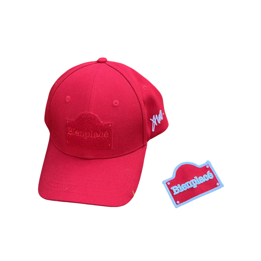 Casquette Bienplacé logo à Scratch rouge